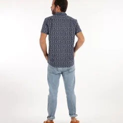 OXBOW Shirt CHEPRIM - Deep Marine Flash Sale