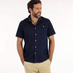 OXBOW Shirt CORY - Deep Marine Cheap