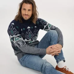 OXBOW Sweater PERMAG - Deep Marine Outlet