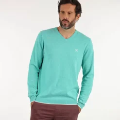 OXBOW Sweater PIVEGA - Heather Turquoise Hot