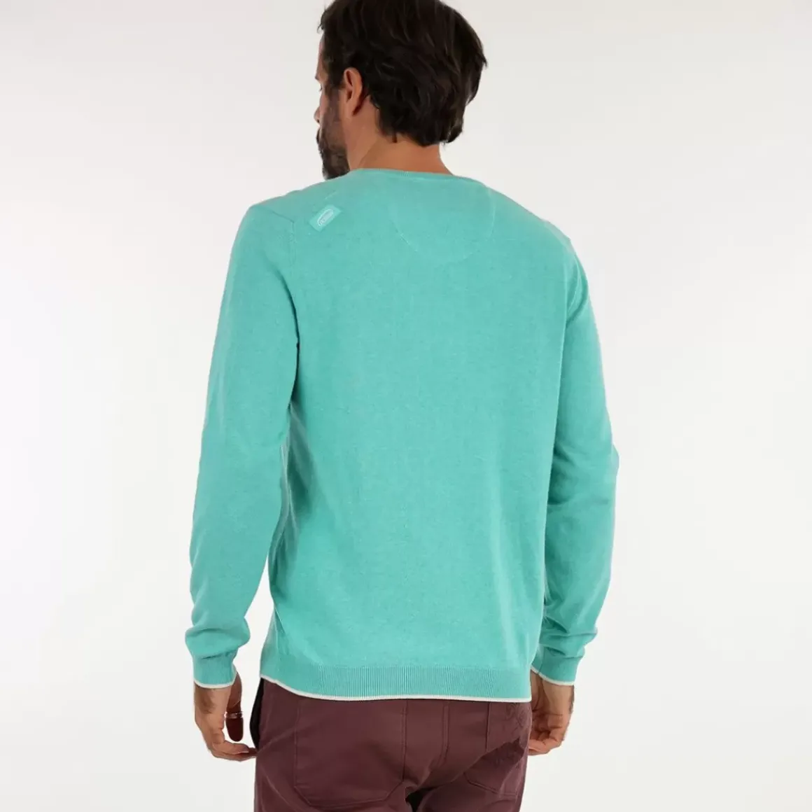 OXBOW Sweater PIVEGA - Heather Turquoise Hot
