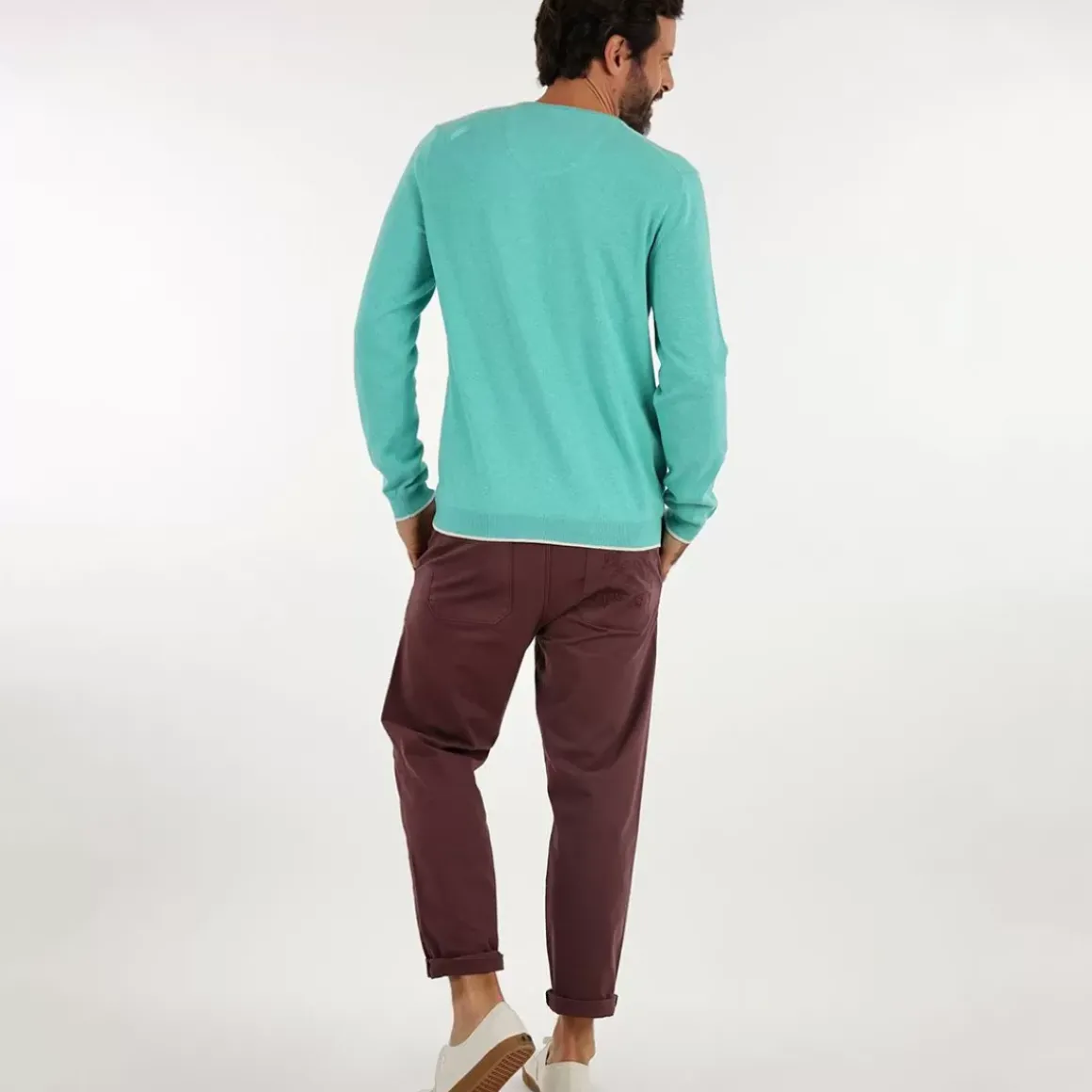 OXBOW Sweater PIVEGA - Heather Turquoise Hot